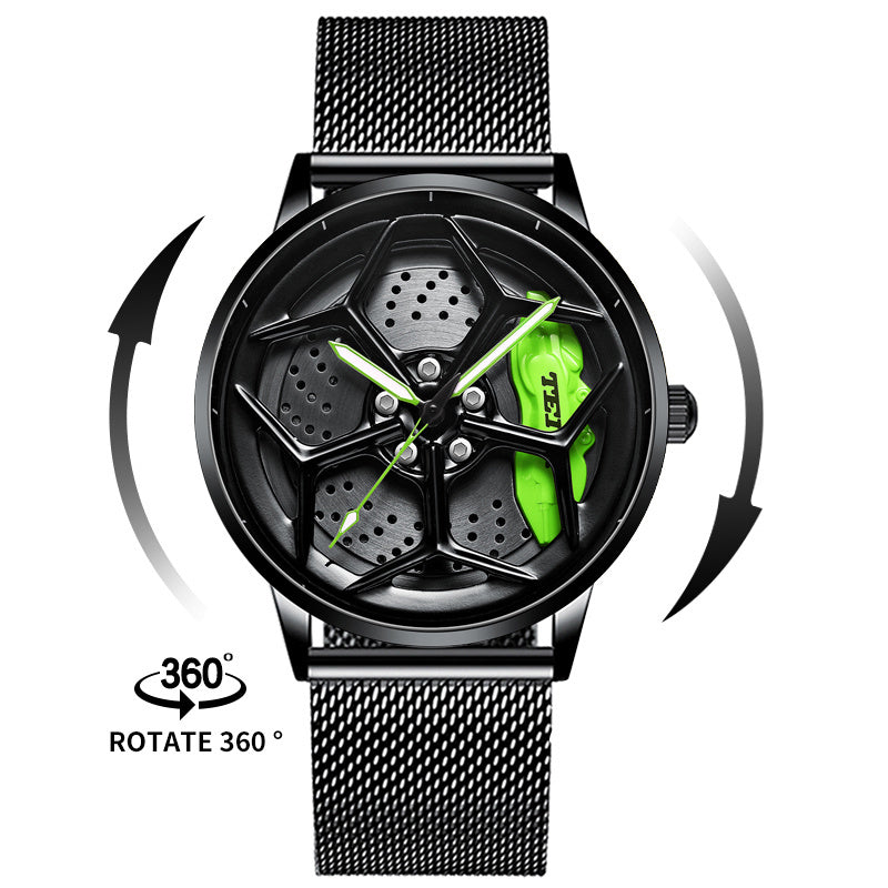 Reloj impermeable modificado hueco tridimensional de moda para hombres y mujeres