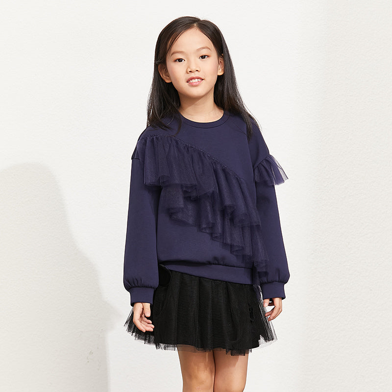 Sweat-shirt pour filles, vêtements pour enfants, pull moyen et grand