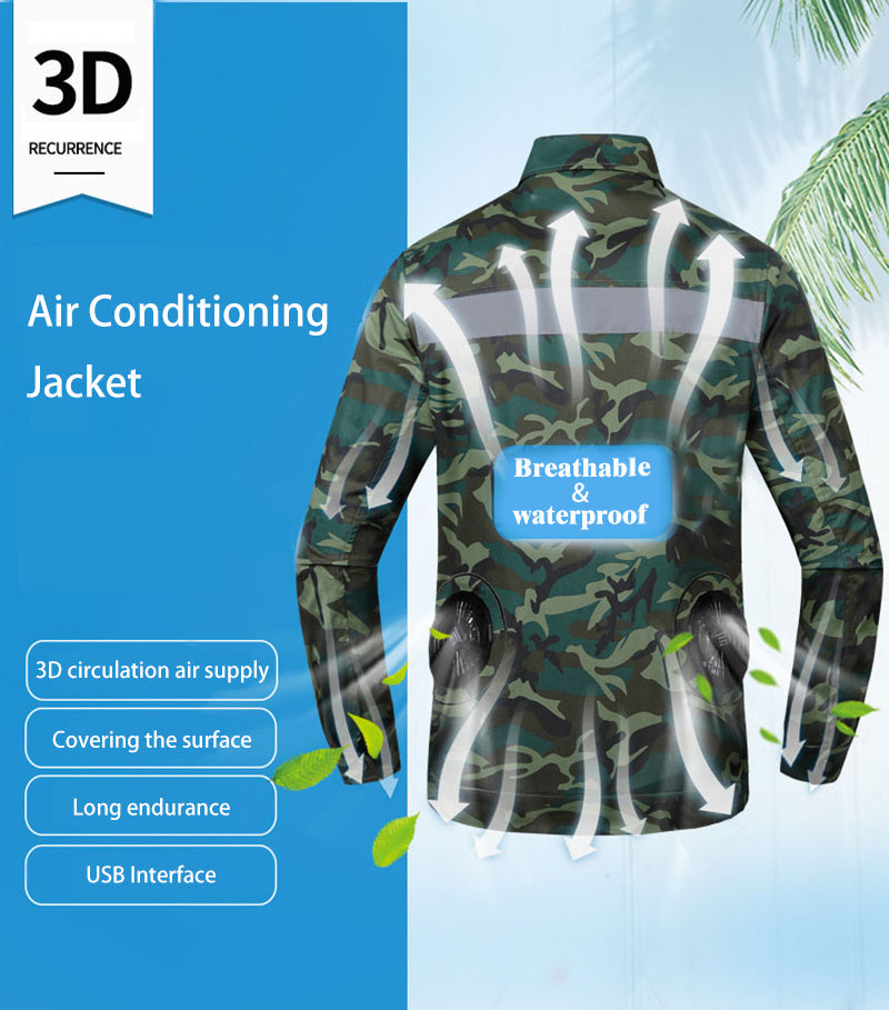 Summer Reflective Heatstroke Prevention Fan Cooling Clothing