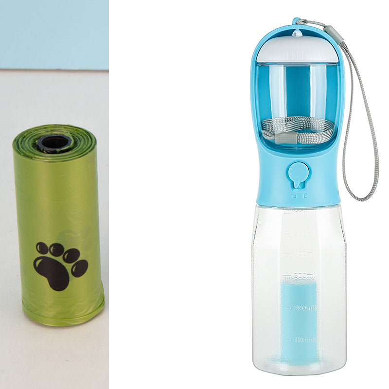 Bouteille d'eau Portable 3 en 1 pour chat et chien, distributeur de nourriture, abreuvoir, bouteille d'eau multifonctionnelle anti-fuite, produits pour animaux de compagnie