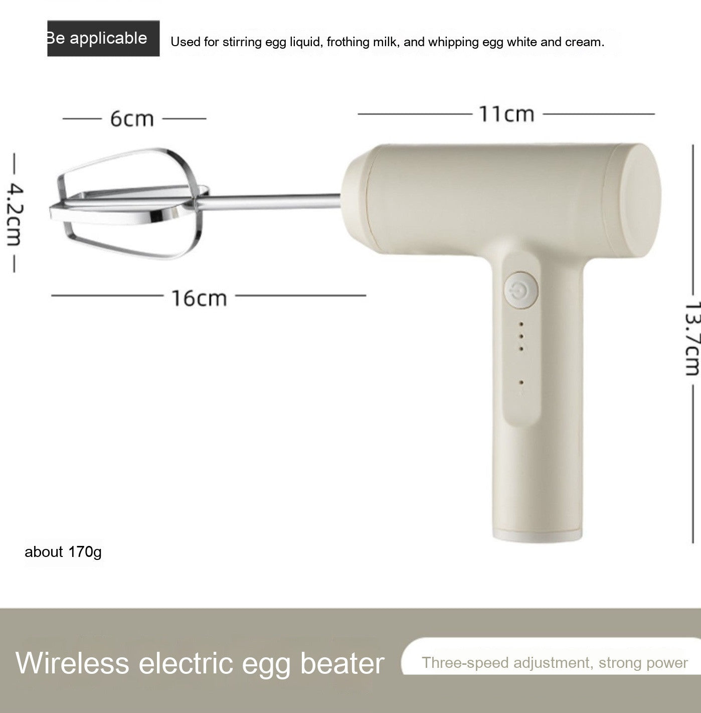 Batidora de crema eléctrica portátil mini inalámbrica para uso doméstico