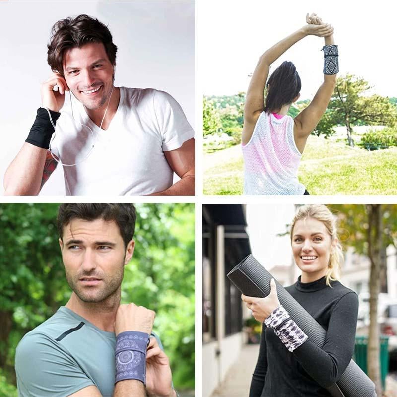 Bolso para brazo para teléfono móvil para correr, pulsera para hombre y mujer, brazalete para muñeca, bolso para muñeca para Fitness, bolso para brazo para deportes al aire libre, bolsas para pulsera transpirables