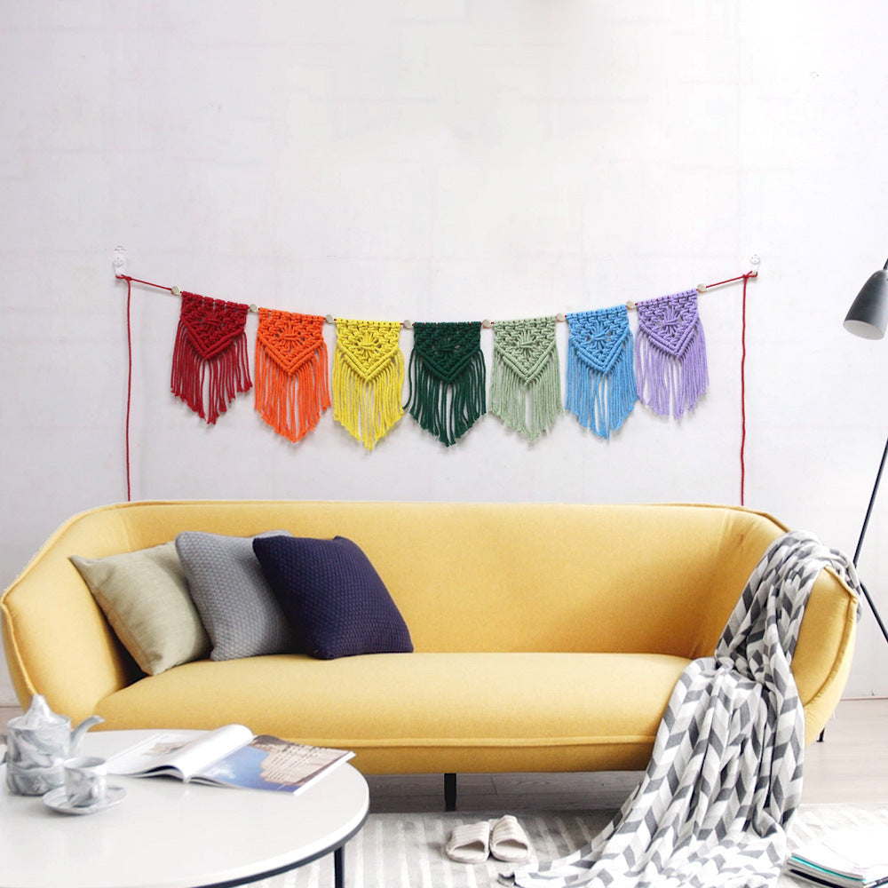 Colorful Tassel Woven Tapestry Home Decoration