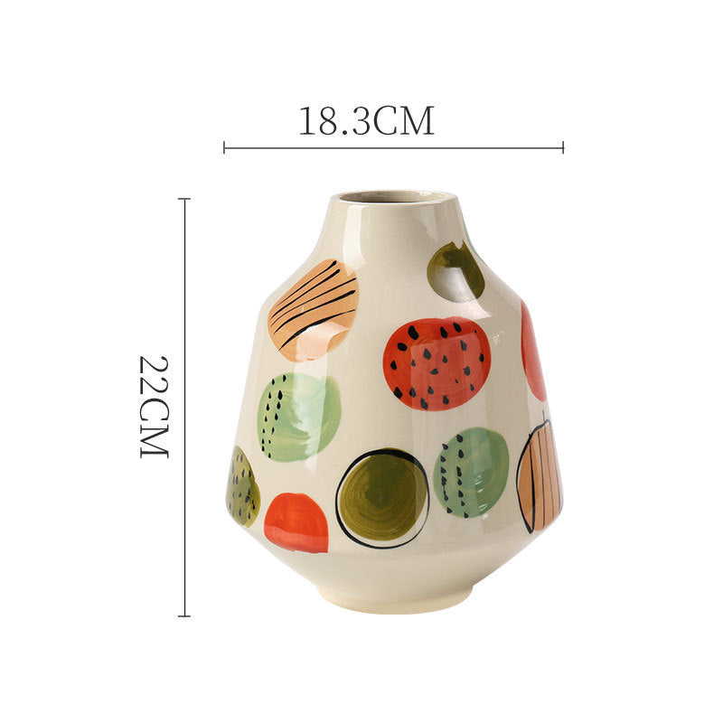 Creative Hand-painted Ceramic Vase Living Room Decoration Home Decoration