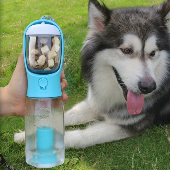 Bouteille d'eau Portable 3 en 1 pour chat et chien, distributeur de nourriture, abreuvoir, bouteille d'eau multifonctionnelle anti-fuite, produits pour animaux de compagnie