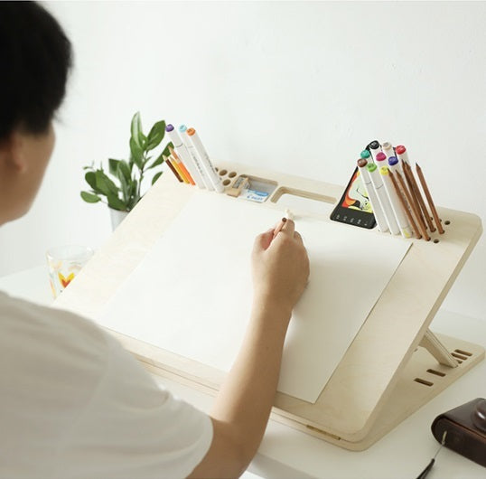 Tablero de dibujo de madera especial para estudiantes de arte, caballete portátil para bocetos