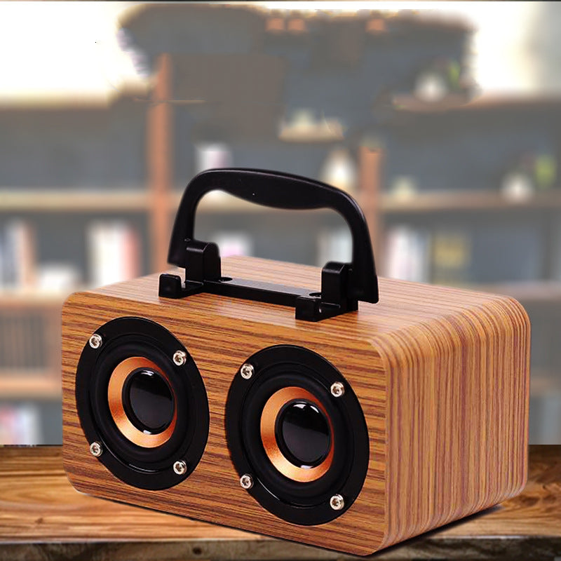 Altavoz Bluetooth inalámbrico de madera portátil al aire libre