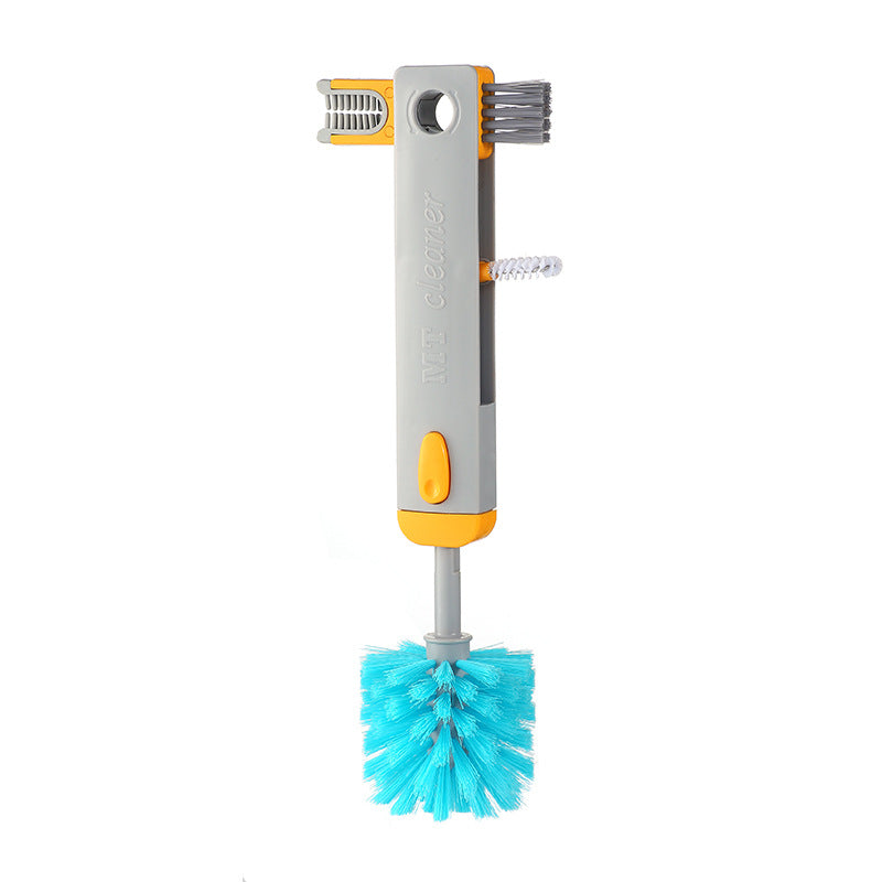 Brosse de nettoyage d'écart de bouteille 4 en 1, brosses de nettoyage de tasse multifonctionnelles, outil de nettoyage de bouteilles d'eau, Mini brosse en Silicone en forme de U, Gadgets de cuisine