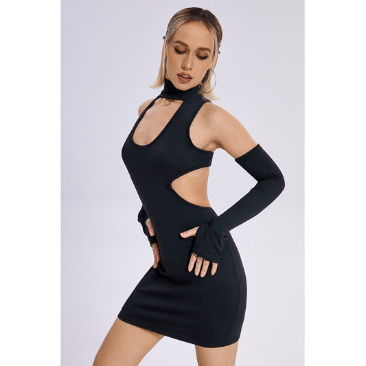 2023 Moda de mujer Verano Sin mangas Slim Short Mini Vestido Club Vestidos