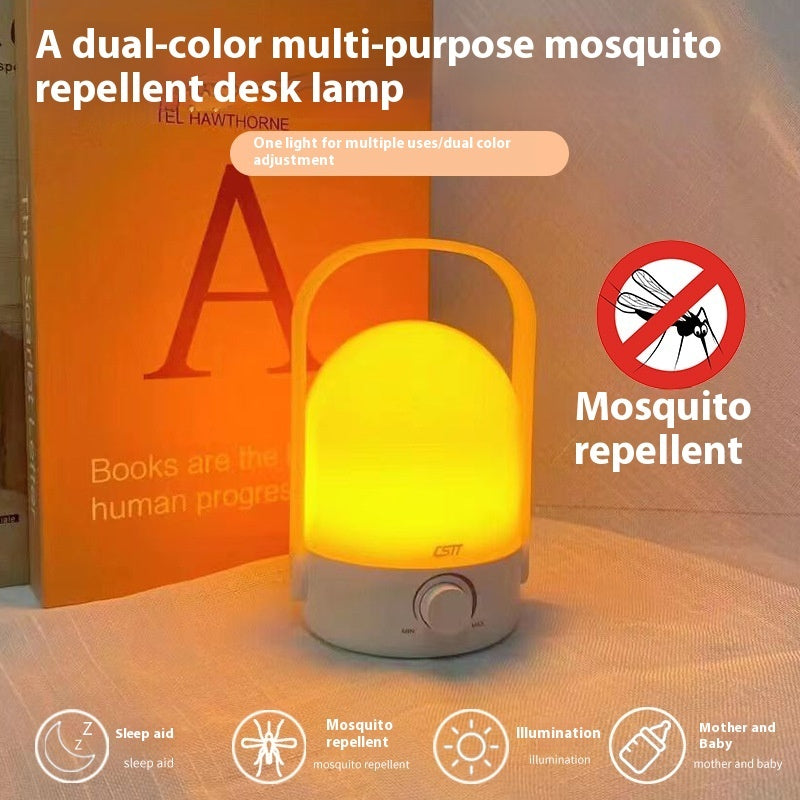 Lámpara LED amarilla recargable para mosquitos en el dormitorio