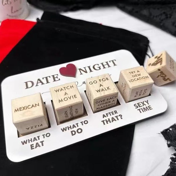 Dés de nuit en bois, idées de nuit en bois, jeu de dés pour Couple romantique, jeu de nuit, Action, décision, jeux de dés pour Couple