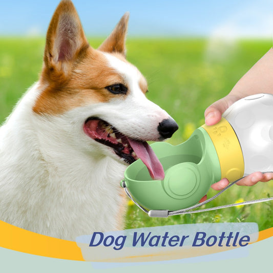 Botella de agua para perros, bebedero portátil de viaje para mascotas, cuenco para perros a prueba de fugas, comida, fuente para gatos, botella para beber para caminar al aire libre, alimentador para perros