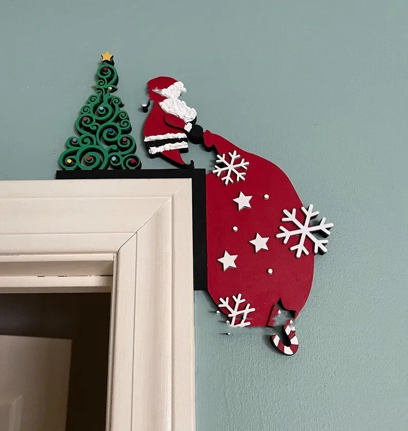 Christmas Metal Door Top Home Decoration