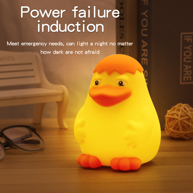 Silicone Cute Duck Light Small Induction Night Lamp