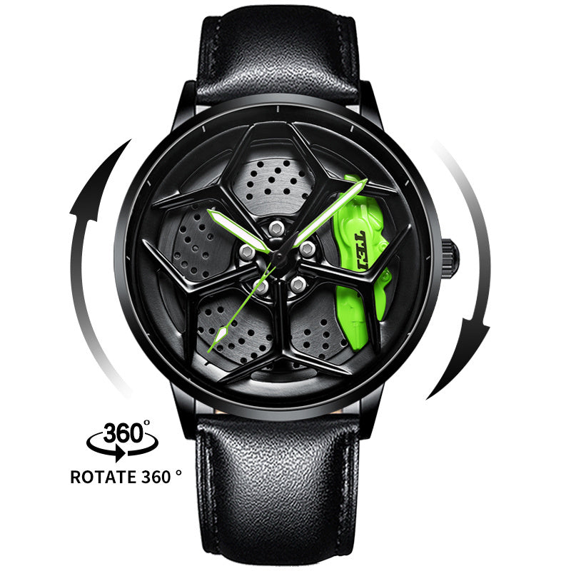 Reloj impermeable modificado hueco tridimensional de moda para hombres y mujeres