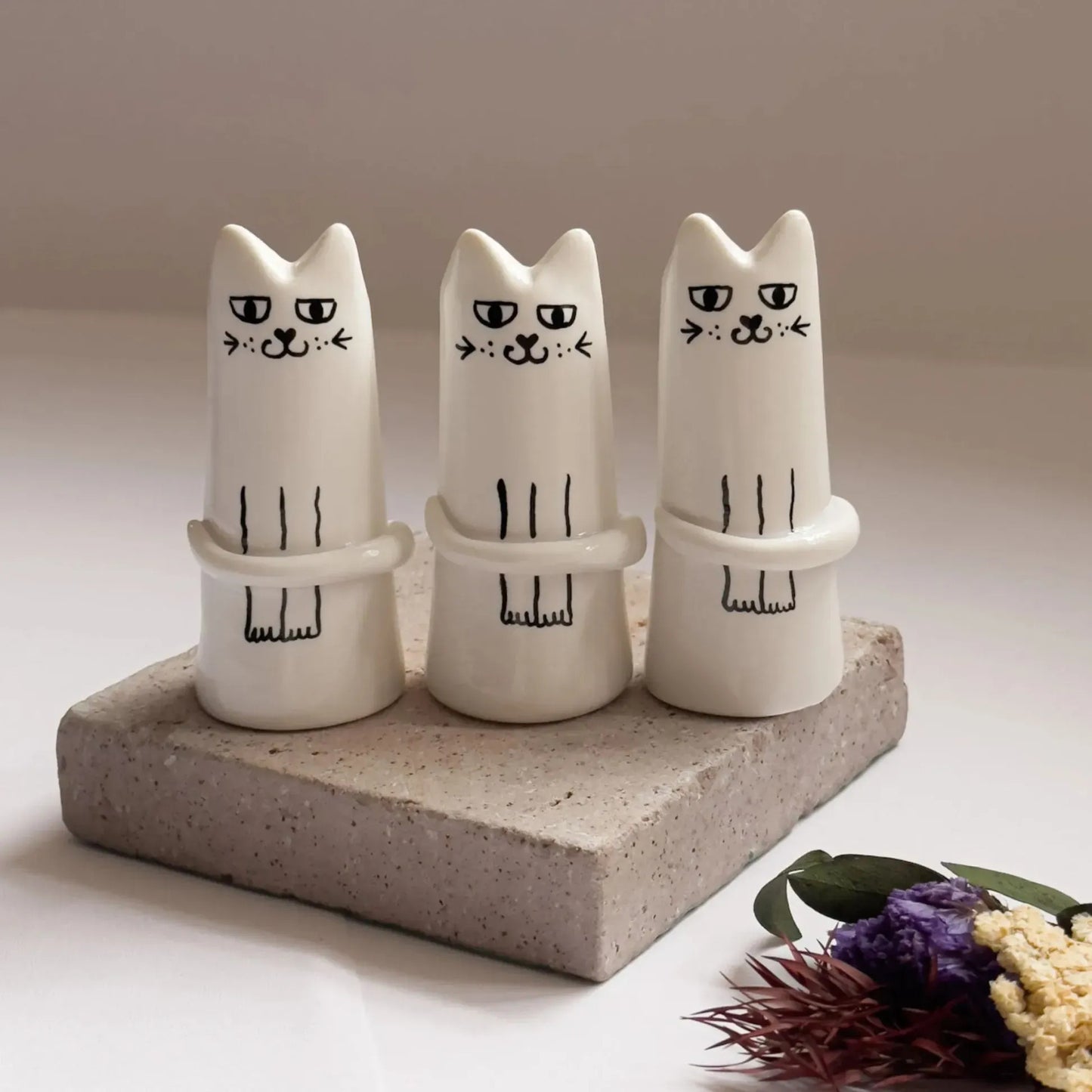 Creative Resin Kitty Vase Decoration Home Desktop