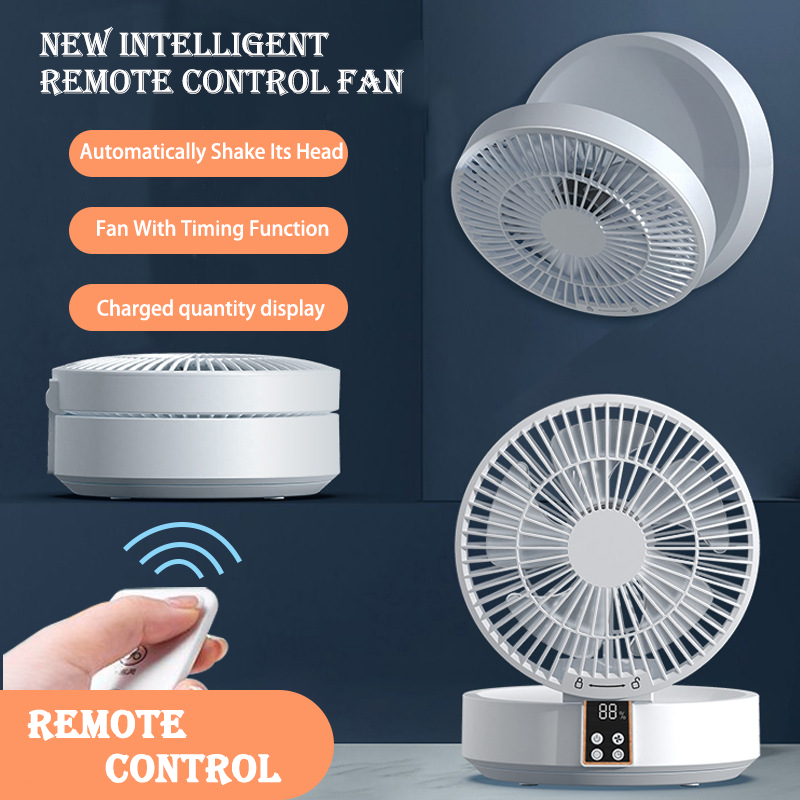 2023 Control remoto portátil recargable techo Usb ventilador plegable eléctrico luz nocturna enfriador de aire electrodomésticos para el hogar