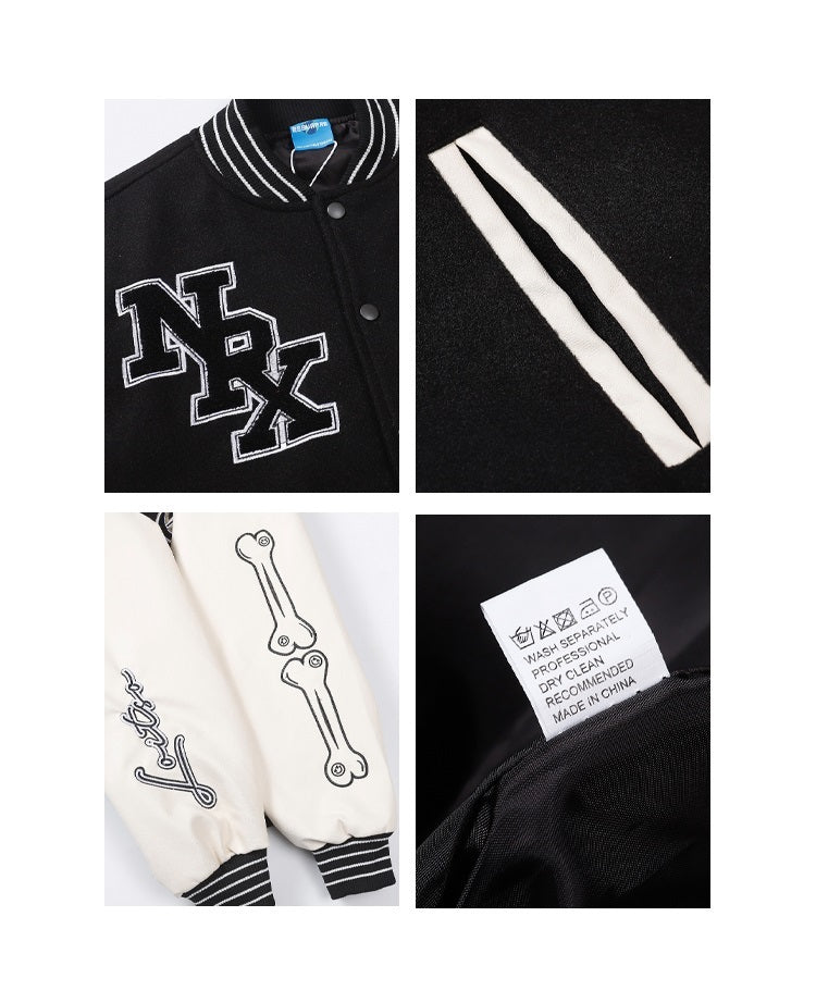 Uniforme de baseball imprimé avec patch de couture de couleur contrastée pour hommes et femmes, vêtements amples en coton pour couple