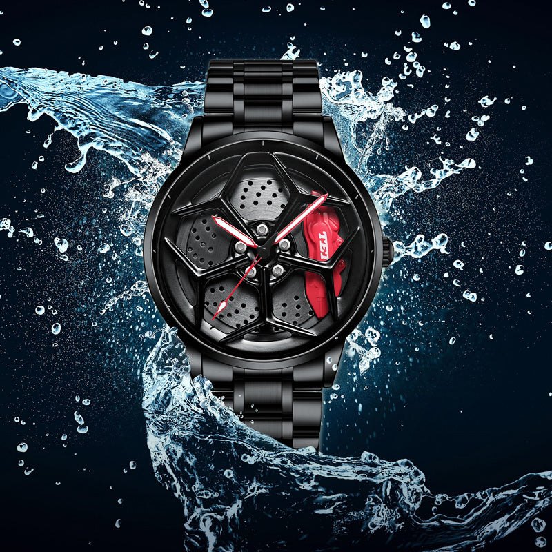 Reloj impermeable modificado hueco tridimensional de moda para hombres y mujeres