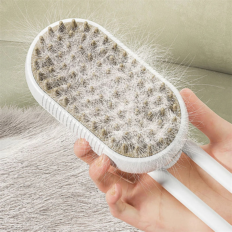 Brosse à vapeur pour chat, brosse à vapeur pour chien 3 en 1, Spray électrique, brosses à poils de chat pour Massage, peigne de toilettage pour animaux de compagnie, peignes d'épilation, produits pour animaux de compagnie