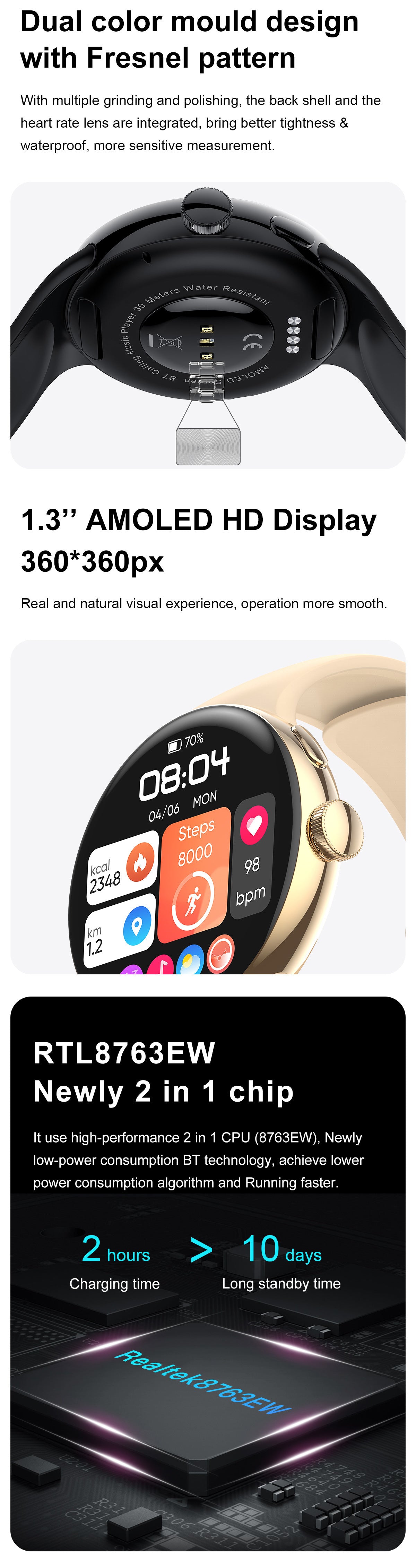 Montre intelligente paiement hors ligne NFC Bluetooth appel HD écran couleur sang oxygène musique femme