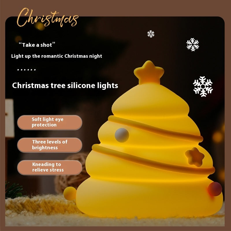 Christmas Tree Silicone Lamp Decoration Decompression USB Night Light