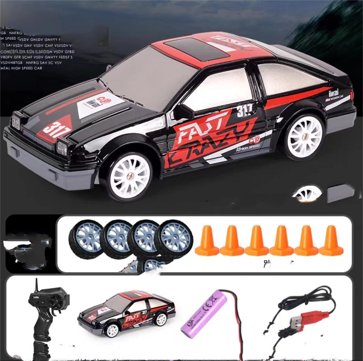 2.4G Drift Rc Car 4WD RC Drift Car Toy télécommande GTR modèle AE86 véhicule voiture RC voiture de course jouet pour enfants cadeaux de noël