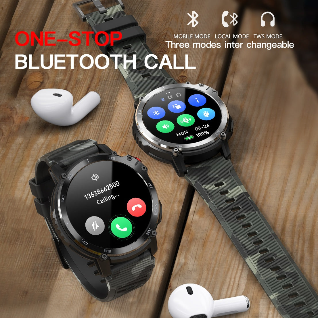 Montre anti-intelligente Bluetooth Call Music Three