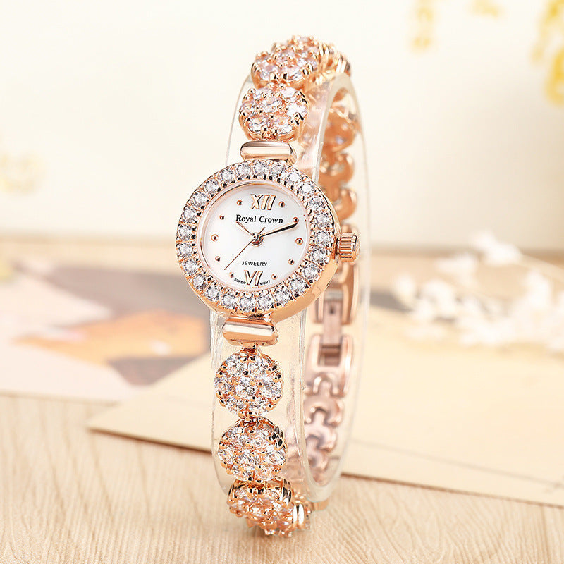 Montre Bracelet Quartz Pleine Étoile Diamant Montre Femme