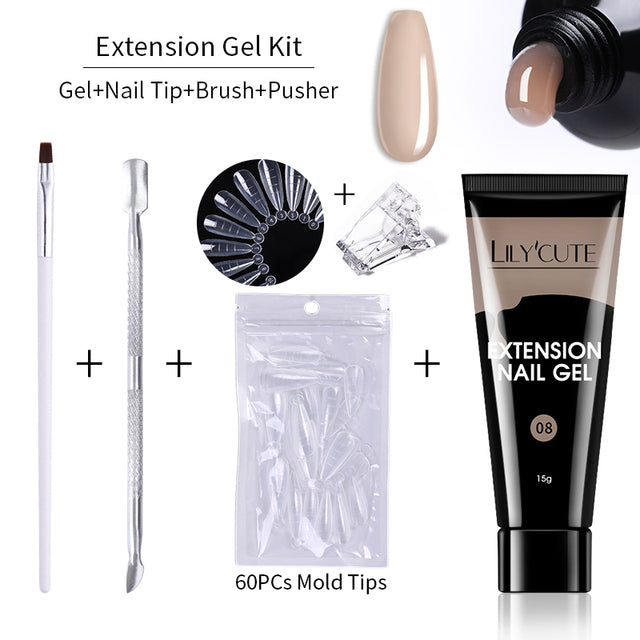 Kit de gel pour extensions d'ongles 15 ml