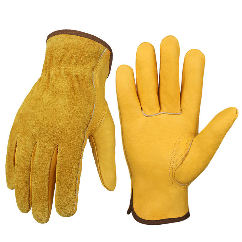 Guantes de trabajo protectores para soldador, transpirables, antideslizantes y resistentes al desgaste