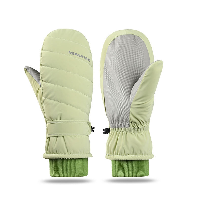 Windproof And Coldproof Thickened Plush Sports Cycling And Skiing Mittens