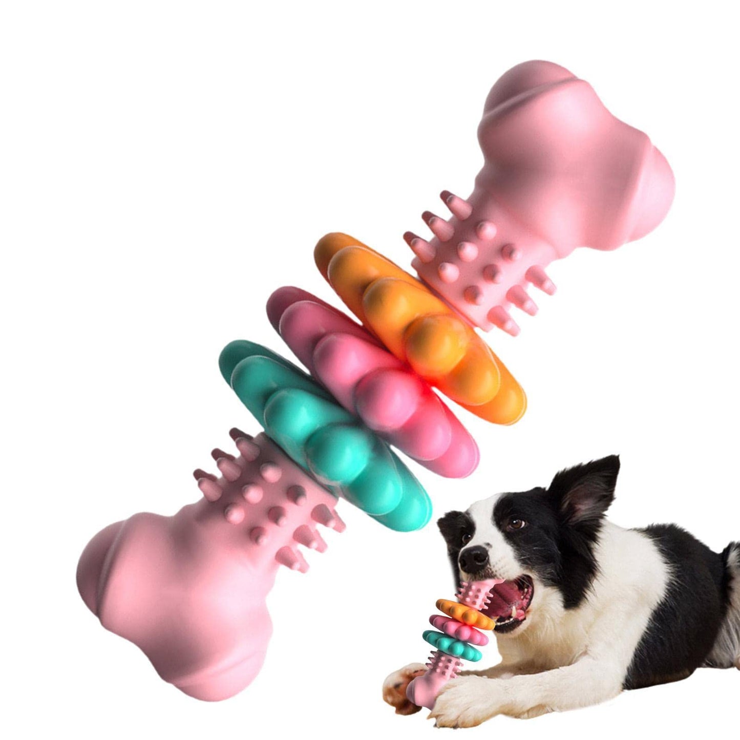 Jouet à mâcher pour chien, Type d'os, jouets de nettoyage des dents, os TPR indestructibles, jouets de dentition résistants aux morsures, produits pour animaux de compagnie