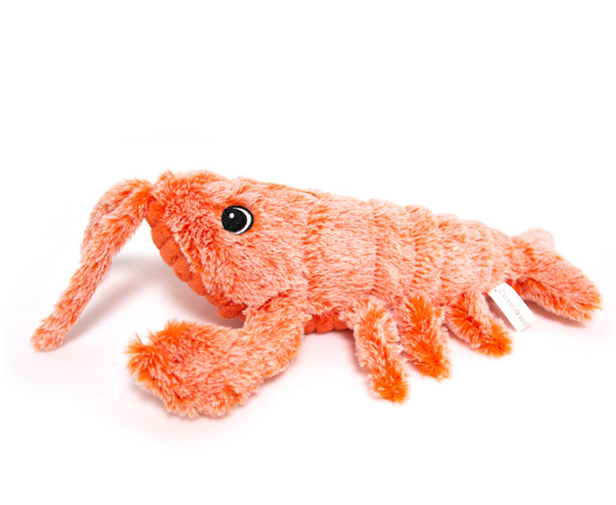 Jouets pour animaux de compagnie électrique saut de crevettes USB charge Simulation homard drôle chat en peluche animaux jouet