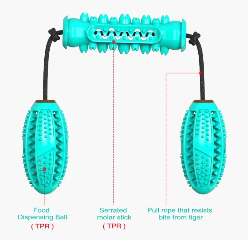 Jouets à mâcher pour chien, brosse à dents pour animaux de compagnie, os en caoutchouc, nettoyage des dents