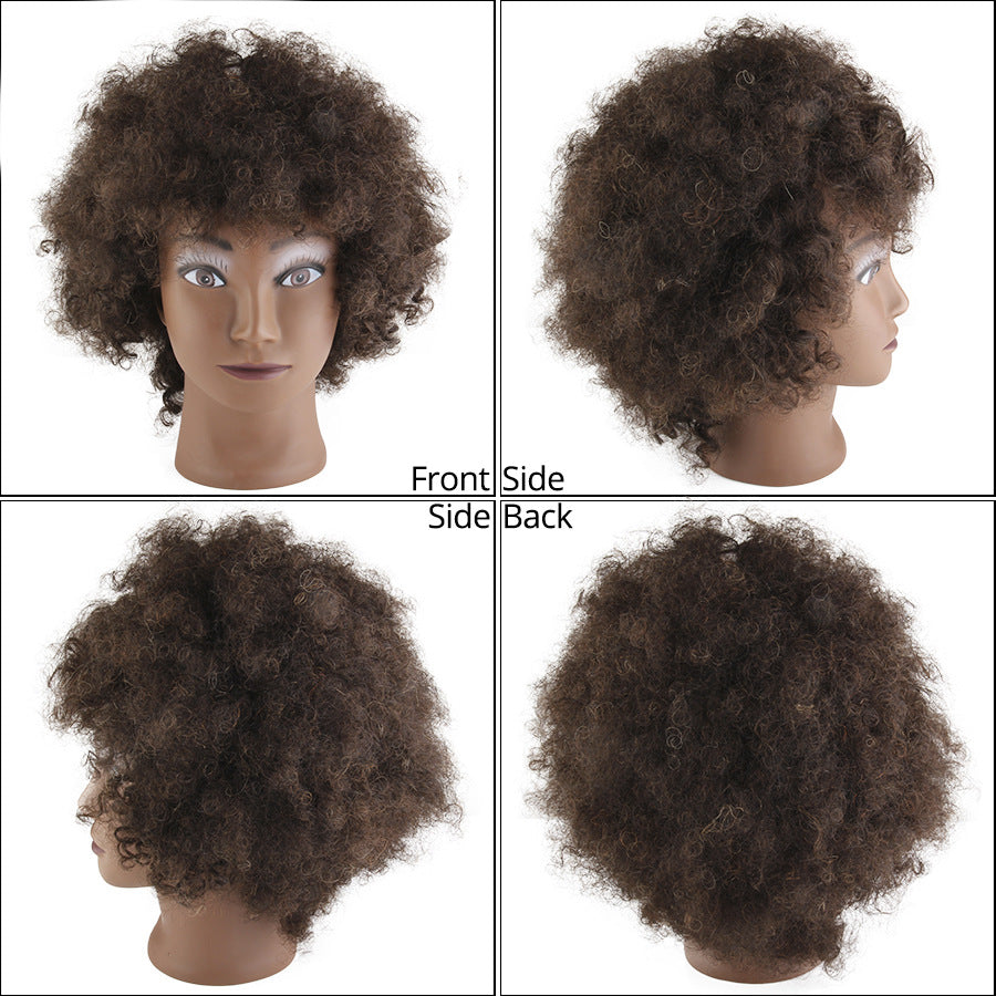 Modelo de cabello humano real negro.