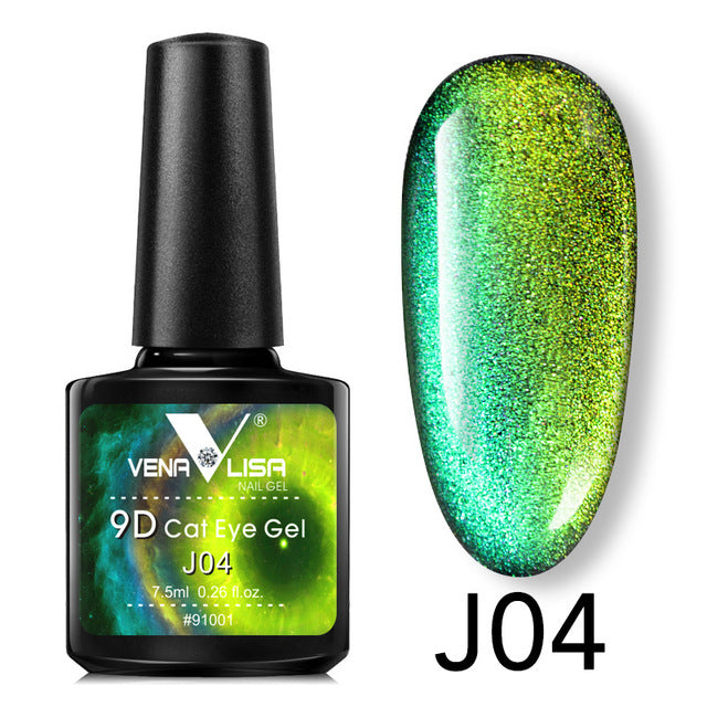 Venalisa 9D Gel Vernis Oeil de Chat Magique Caméléon Gel Vernis À Ongles Manucure Galaxy Étoilé Magnétique Multicolore 5 ml Vernis À Ongles Gel