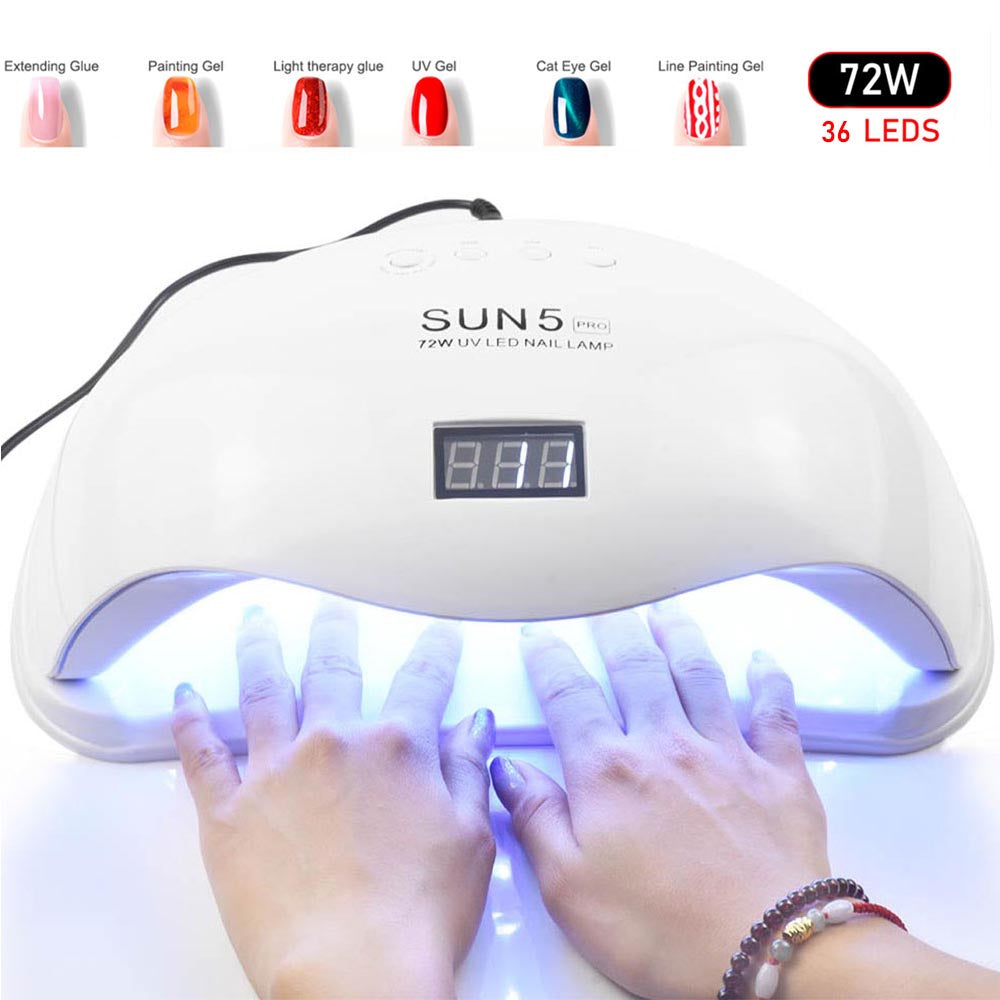 Lampe à ongles solaire à double lumière UVLED 72 W