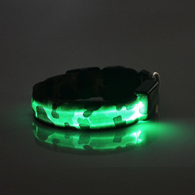 Camouflage pet supplies luminous dog collar