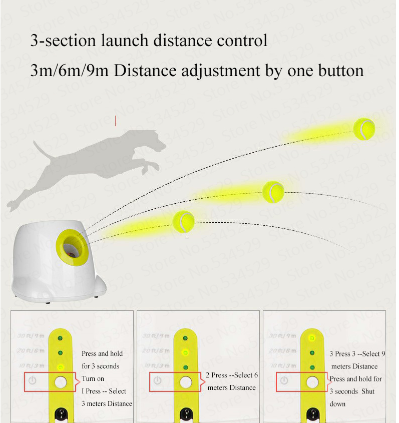 Lanzador automático de bolas interactivas para perros y mascotas