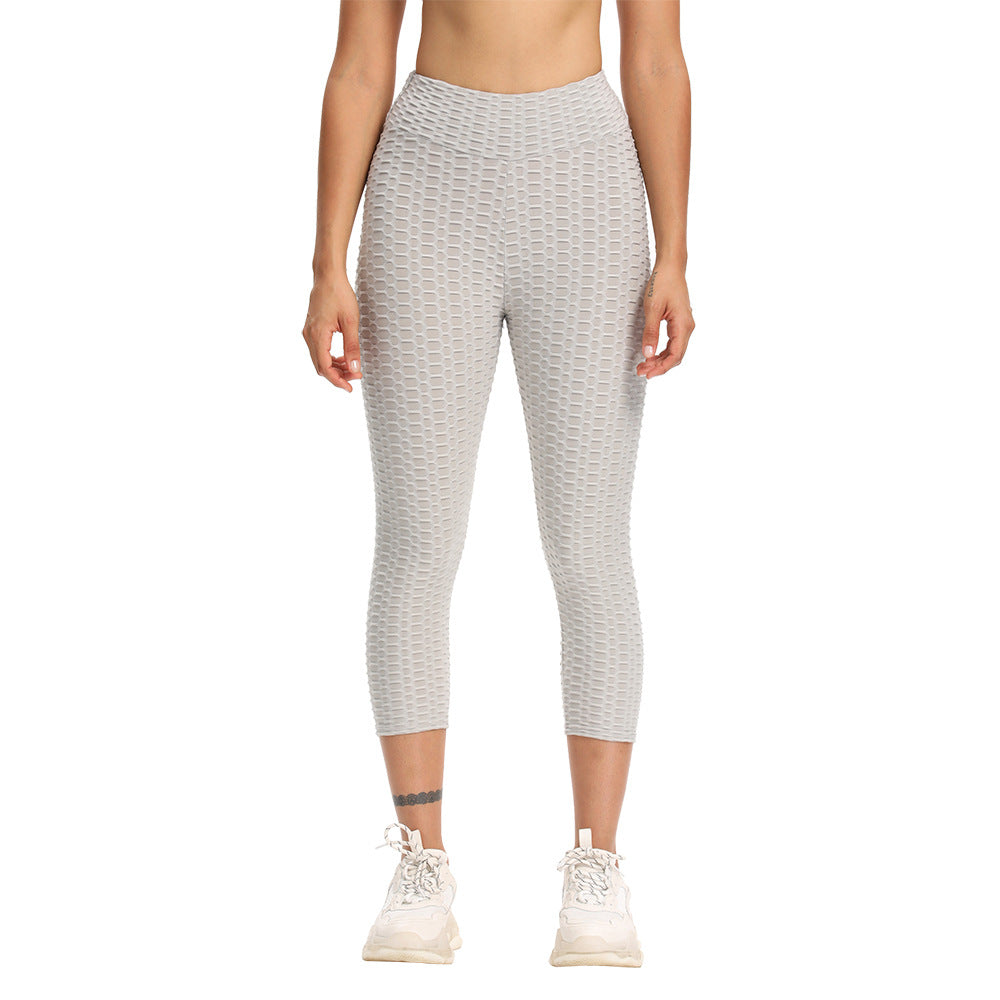 Pantalon de Yoga court taille haute pour femmes, Leggings de levage des hanches et des fesses