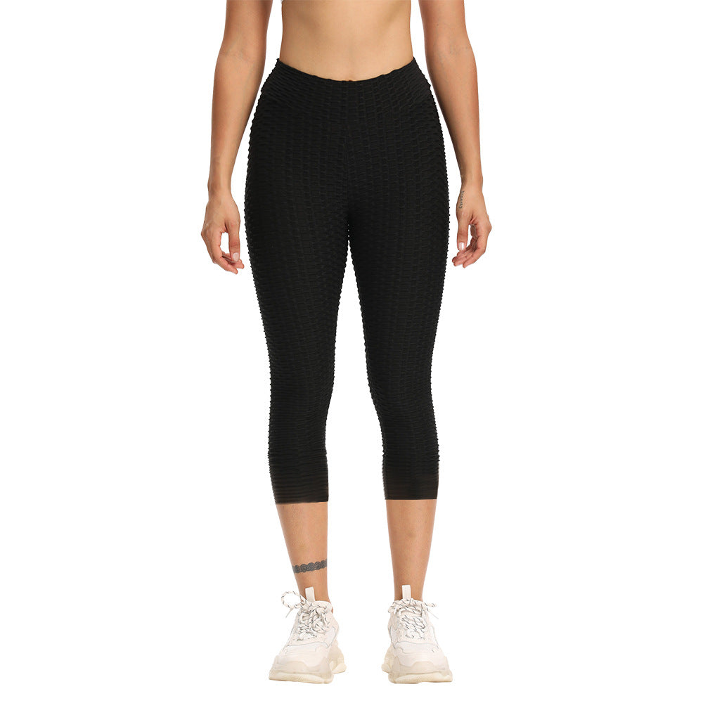 Pantalon de Yoga court taille haute pour femmes, Leggings de levage des hanches et des fesses