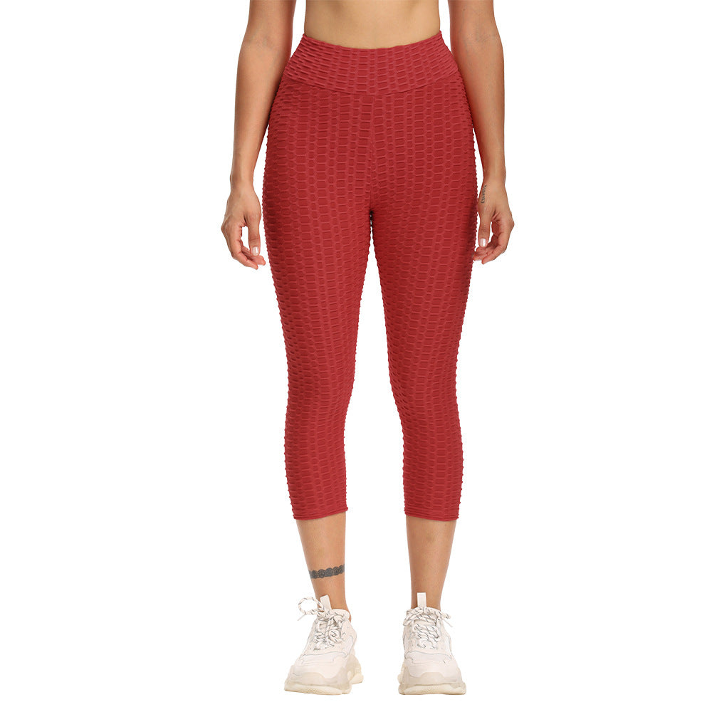 Pantalon de Yoga court taille haute pour femmes, Leggings de levage des hanches et des fesses