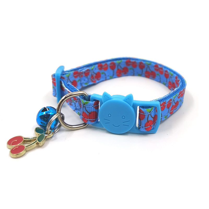 Collier pour chat avec cloche imprimée pour animaux de compagnie, sangle pour chat