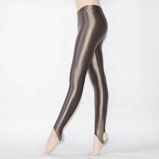 Leggings élastiques soyeux brillants pour femmes, pantalons de Yoga et de musculation façonnants, printemps et automne