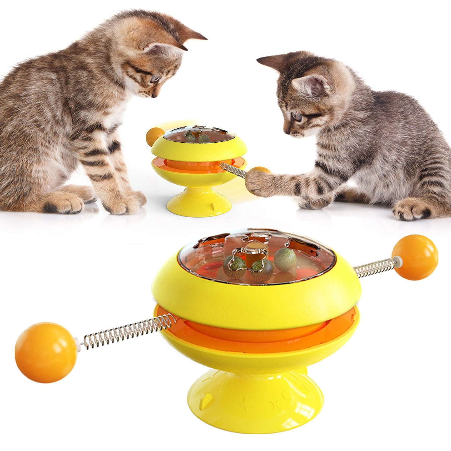 Jouets rotatifs pour chats, fournitures avec herbe-aux-chats, jouets d'entraînement interactifs pour chats, chaton, accessoires, produits pour animaux de compagnie