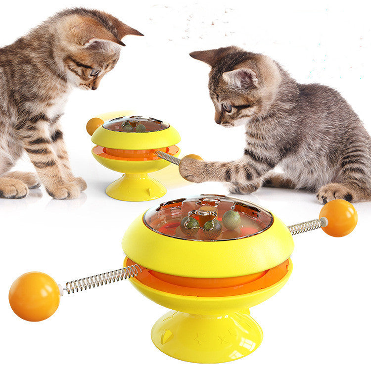 Jouets rotatifs pour chats, fournitures avec herbe-aux-chats, jouets d'entraînement interactifs pour chats, chaton, accessoires, produits pour animaux de compagnie