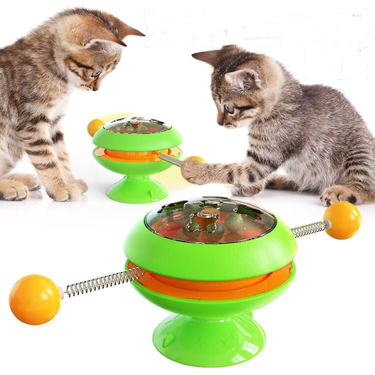 Suministros de juguetes giratorios para gatos con hierba gatera, juguetes de entrenamiento interactivos para gatos, accesorios para gatos, productos para mascotas