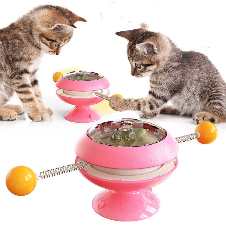 Jouets rotatifs pour chats, fournitures avec herbe-aux-chats, jouets d'entraînement interactifs pour chats, chaton, accessoires, produits pour animaux de compagnie