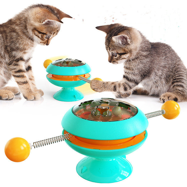 Jouets rotatifs pour chats, fournitures avec herbe-aux-chats, jouets d'entraînement interactifs pour chats, chaton, accessoires, produits pour animaux de compagnie